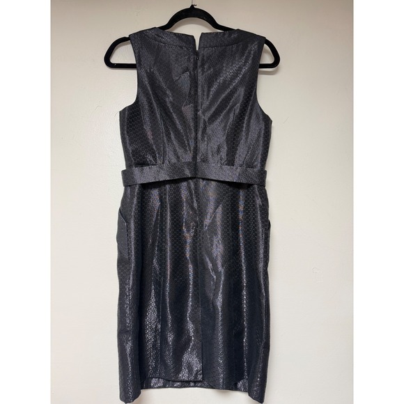 Maeve Anthropolgie Womens Black Sleeveless V Neck Jacquard Sheath Dress‎ - Picture 5 of 6